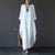 Kaftan Womens Maxi Dress Summer O Neck Long Sleeve Spring Cotton Linen Gown Robe Dresses Plus Size Large Size Dresses