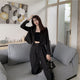Korean Women Suits Sexy Pant Suits for Women Tailleur Femme Short Blazer Set Conbinaison Femme Ropa Traje Mujer