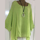 LEWVLIOD Plus Size Womens Tops And Blouses Solid Batwing Sleeve Loose Shirts Asymmetric O Neck Elegant Female Tops Summer Blusas