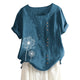 Lady Shirt Top Loose Single-breasted Shirts Womens Casual Loose Button Linen Plus Size Print Boho Tanic Shirt Blouse Tops