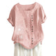 Lady Shirt Top Loose Single-breasted Shirts Womens Casual Loose Button Linen Plus Size Print Boho Tanic Shirt Blouse Tops