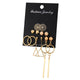 Luokey Vintage Pearl Dangle Earrings Set For Women Bohemian Earings Fashion Jewellery 2020 Wedding Cute Heart Star Drop Earrings