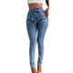 MoneRffi 2020 Spring High Waist Jeans For Women Slim Stretch Denim Jean Bodycon Tassel Belt Bandage Skinny Push Up Jeans Woman