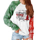 Muyogrt Womens Christmas Printed Hoodies Patchwork Sweatshirt Xmas Ladies Tops Jumper Snowman Pullover Femme Christmas Gift