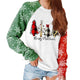 Muyogrt Womens Christmas Printed Hoodies Patchwork Sweatshirt Xmas Ladies Tops Jumper Snowman Pullover Femme Christmas Gift