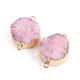 Natural Stone Connector for Jewellery Round Druzy Crystal Necklace Pendants Charms for Jewelry Making DIY Necklaces Bracelet