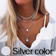 Necklaces Jewelry Long Womans Chain Necklace Water Drop Jewellery Ladies Geometric Lovers Silver Color Bohemia Alloy Halskette