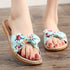 New Fashion Casual flower Women Female Bohemia Bowknot Flax Linen Flip Flops Beach Shoes Sandals Slipper обувь женская#116GP