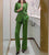 New Women Sets Spring 2020 Fashion Long-sleeved Blazers Suit Set Blazer and Wide-leg Trousers Two-piece Suit Set