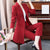 New arrival women plus size long blazer pant/skirt suit temperament 2 piece sets Office lady striped suit comfortable pant suits