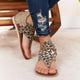 Oeak 2020 Hot sale Design Print Leopard Ankle Strap Women Sandals Women Flats Party Lace-Up Summer Sandal Shoes size 36-42