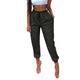 PU Faux Leather Pants Women High Waist Elastic Lace Up Slim Bottoms Pants Ladies Sexy Club Trousers Women Pants Pantalon Femme