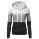 Patchwork Hoodies Sweatshirts Women Casual Pullover Tops  Jumper Hooded Sweatshirt Female Hoodie Sudadera Plus Size S-5XL