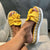 Platform Slippers Women Slides Summer Bow Summer Sandals Slipper Indoor Outdoor Linen Flip-flops Beach Female Wedge Shoes