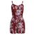 Playsuit Women Summer 2020 Plus Size Print Sleeveless V-Neck Rompers Ruched Jumpsuits Rompers Overalls Short Jumpsuit Female
