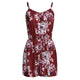 Playsuit Women Summer 2020 Plus Size Print Sleeveless V-Neck Rompers Ruched Jumpsuits Rompers Overalls Short Jumpsuit Female