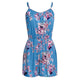 Playsuit Women Summer 2020 Plus Size Print Sleeveless V-Neck Rompers Ruched Jumpsuits Rompers Overalls Short Jumpsuit Female