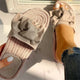 Puimentiua Women Slippers Bow Summer Sandals Indoor Outdoor Linen -flops Beach Women Shoes Female Flat Sandals Drop shipping