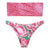 Red Bandeau Bikini Set Swimwear Women High Leg Bikinis 2020 Mujer Swimsuit Watermelon print Biquini Swimming suit for Women