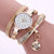Retro Women Watch Leather Water Drop Pendant Bracelet Dial Analog Quartz Wrist Ladies Watch Women Watches Clock zegarek damski