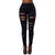 Ripped Jeans For Women Trousers Mid Waisted Skinny Hole Denim Pants Black White Sexy Slim Female Jeans Mujer  #Zer