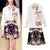 Runway Style Spring Skirt Suit Women Retro Floral Vintage Print Shirts Tops And Elegant Mini Party Skirts Suits Set NS967