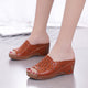 SAGACE 2019 Women's Slippers Fashion Casual Hollow Out Slippers Women High Heels Thick Platforms Shoes Slippers flip flops women