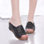 SAGACE 2019 Women's Slippers Fashion Casual Hollow Out Slippers Women High Heels Thick Platforms Shoes Slippers flip flops women