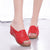 SAGACE 2019 Women's Slippers Fashion Casual Hollow Out Slippers Women High Heels Thick Platforms Shoes Slippers flip flops women
