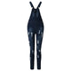 SAGACE   New Women Slim Denim Overalls Jeans Pants Ripped Overalls Straps Jumpsuit Rompers Trousers solid color blue