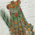 SAGACE Summer Dress women's Large Size Casual Sleeveless Fashion women's Beach O-neck Retro Printed Vest Casual Dress