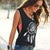 Sexy Women Dreamcatcher Printed Sleeveless Tops Crop Tank Vest Shirt Tee Free Shipping