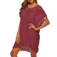 Sexy Women Loose Beach Dress Tunic Solid Bikini Cover UP Swimsuit Beachwear Swimwear Hollow Out Beach Dress Robe De Plage