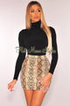 Sexy Women Snake Print Skirt Summer High Waist Mini Skirt Short Pencil Bodycon Femme Slim Package Hip Plus Size 2019