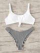 Sexy micro Bikini 2020 Women Swimsuit Scoop Neck Striped Swimwear Knot Bow fringe Summer Beachwear Bathing Suit Push Up Biquini