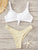 Sexy micro Bikini 2020 Women Swimsuit Scoop Neck Striped Swimwear Knot Bow fringe Summer Beachwear Bathing Suit Push Up Biquini