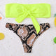 Sexy micro Bikini 2020 Women Swimsuit Scoop Neck Striped Swimwear Knot Bow fringe Summer Beachwear Bathing Suit Push Up Biquini