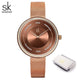 Shengke Creative Women Watches 3 Colors Stylish Japanese Quartz Ladies Watch Luxury Stainless Steel Clock Reloj Mujer Wife Gift