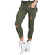 Skinny pant capri Women Sexy Holes Pencil sweapant Summer Female High Waist Casual Trouser Stretch Ripped Jean PlusSize