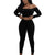 Slash neck 2 Piece Clothing Set Women Long sleeve Crop Top And Pants Suit ladies Sexy Leisure Two Piece Bodycon Tracksuit EY11