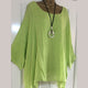 Solid Batwing Sleeve Summer Blouses 4XL 5XL Loose Plus Size Women Tunic Casual O-Neck Long Sleeve Blouse Anomalistic Tee Shirts