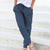 Solid Cotton Linen Women Pencil Pants 2020 Spring Casual Elastic High Waist Trousers Women Plus Size Drawstring Long Pants 3XL