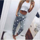 Solid Pants Capris Tracksuit Pink/Gray Loose Pants Women Printed Star Casual Long Trousers Fashion Sweatpants 2020 H