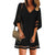 Summer Dress 2019 Women Solid Color Casual Loose Mini Dress V Neck Short Sleeve Dresses Simple Beach Dresses Ropa Mujer