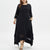 Summer Fashion Large Size Round Neck Solid Color Muslim Dress Simple Casual Breathable Fashion Solid Color Maxi Dress Summer