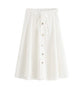 Summer Skirts Womens Midi Elegant Button High Waist Skirt Female Pleated School Skirt