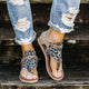 Summer Women Slippers RomeRetro Three-color Casual Shoes Thick Bottom Open Toe Sandals Slip On Slides fast shipping