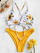 Sunflower Printed Bikini Set Sexy  Swimwear Women 2020 Mujer Push Up Padded Biquini Bathers Bandage Bathing Suit Swimsuit Bikini