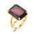 Szjinao 18K Gold Red Garnet Ring Gemstone Silver 925 Ring Women Vintage Jewelry Square Shape Luxury Turkish Jewellery Anillos