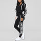 Tracksuit Women Sportwear Winter Women Suit LOVE Hoodies Printed Sports Shirt + Trousers Casual Zipper Long-sleeved Shirt